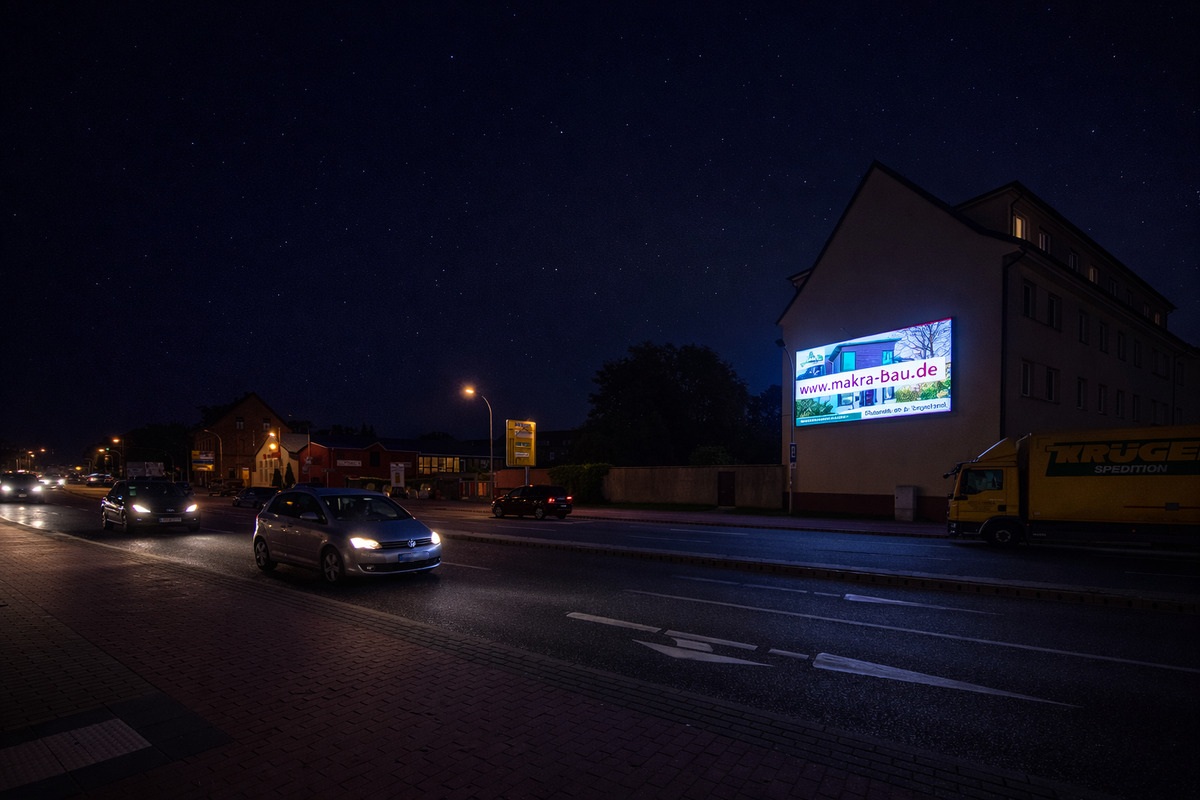 LED-Werbetafel Güstrow – Digitale Außenwerbung Rostocker Platz